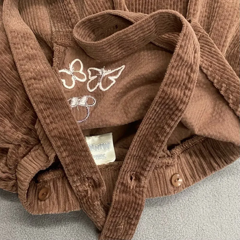 Disney Junior Minnie Mouse‎ Jumper Dress and Long Sleeve Top Girls 4T Brown Tan